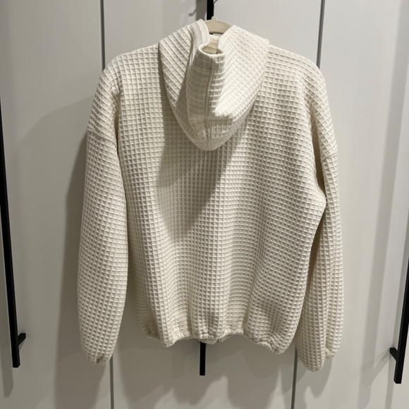 Waffle knit oversized zip hoodie - Picture 3 of 4